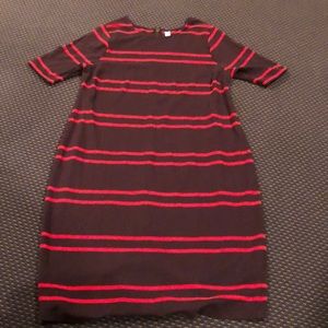 Old Navy XXL brown & red striped maternity dress